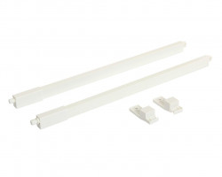 Рейлинги Firmax длина 500 мм, квадратные верхние для ящика Smartline, комплект (L+R, крепления 2шт) белый, FRM0350.007/RL
