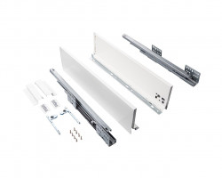 Комплект ящика Firmax Smartline, длина 350 мм, высота 135 мм , с доводчиком, белый, FRM0735.007/135
